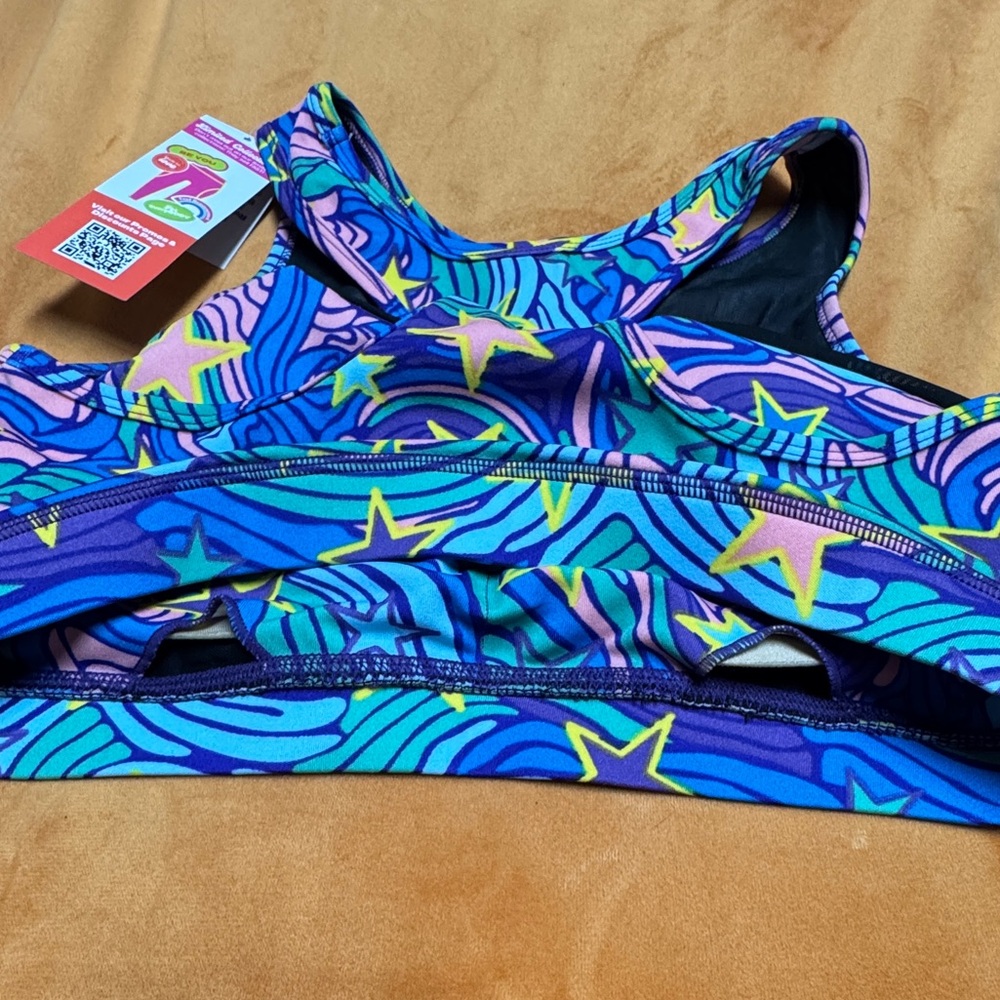 POPFIT Multicolor Wave and Star Sports Bra - Picture 3 of 3